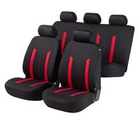 Walser Housse de siège auto Hastings – Set complet 2 avant + 1 arrière Noir/Rouge