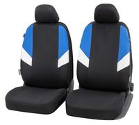 Walser Housse de siège de Voiture Cala Housse de siège Avant, Protection de Voiture Universelle Noir-Bleu, Protection de Place Polyester 13328