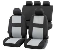 Walser Housse de siège de Voiture Glasgow Set Complet, Housse de Voiture Universelle Noir-Gris, Housse de siège Polyester 13327