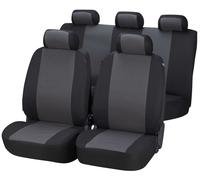 WALSER Housse de siège de voiture Pineto set complet, housse de protection universelle pour voiture noir-gris, housses de siège en polyester 12435