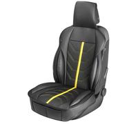 Walser Housse de siège de Voiture, Universel Housse de siège et Coussin de Protection Noir-Jaune Kimi, Housse de siège Compatible avec 95% de automóviles (Voiture/Berline/SUV/Camionnette/Fourgon)