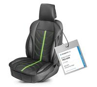 Walser Housse de siège de Voiture, Universel Housse de siège et Coussin de Protection Noir-Vert Kimi, Housse de siège Compatible avec 95% de automóviles (Voiture/Berline/SUV/Camionnette/Fourgon)
