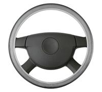 WALSER Housse de volant de voiture Soft Grip, Housse de volant de voiture, Protection de direction de auto noir/gris