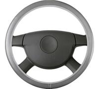 WALSER Housse de volant de voiture Soft Grip, Housse de volant de voiture, Protection de direction de auto gris