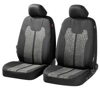 Walser Housses de siège Corso avec système de Fermeture éclair, Zipp-IT Housses de Protection pour sièges Avant Noir/Argent 11852