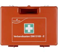 WALSER Kit de premiers secours conforme à la norme DIN 13169:2021, boîte de premiers secours 2026 avec support mural, 166 pièces, boîte de premiers secours pour les entreprises à partir de 50