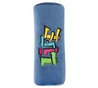 WALSER Oreiller de couchage graffiti, oreiller de voiture pour enfants à partir de 5 ans, oreiller de ceinture de sécurité de voiture bleu