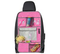 WALSER Organisateur de siège de voiture pour enfants, protection de dossier de voiture Ballet Doll, organisateur de siège arrière 70x40 cm rose