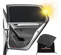 Walser Pare-Soleil Voiture, 2 pièces Pare-Soleil latéral, Protection Solaire Universelle Enfants, Protection UV Voiture, Protection Solaire fenêtre latérale Noir