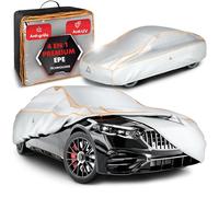 WALSER Premium Bâche de Protection Contre la grêle pour Voiture, bâche de Protection Contre la grêle pour Voiture en EPE Sun Protect avec Protection UV, Housse de Garage 100% imperméable Taille 4