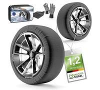 Walser Premium Chaussettes à Neige Textile Homologué en 16662-1, 2 chaînes Neige pour Auto, Set de Deux Chaussettes Neige Textile, chaînes Hiver Auto Tissu Snow Sock Taille de Jante R13-R22, M