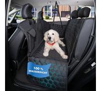 WALSER Premium Couverture de voiture pour chien Rocky, couverture de protection pour siège arrière 100% imperméable, y compris protection latérale et fenêtre, couverture de voiture arrière pour chiens