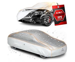 WALSER Premium Housse Anti-Grele & Chaleur Voiture, Protection EPE Sun Protect - Reduit la Temperature Interieure, Bache Auto 100% Etanche, Garage Toutes Saisons Taille 1