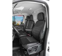 Walser Premium Housse de siège Voiture Compatible avec Le siège Avant du VW T6 et la Double Banquette en Simili Cuir de 2014 - Aujourd'hui