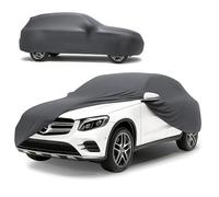 WALSER Premium Housse de Voiture d’intérieur - Protection complète, Tissu élastique et Respirant, Anti-poussière, Doublure Douce, Ajustement serré, Indoor Stretch Plus, Taille 9 SUV/Van Anthracite