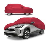 WALSER Premium Housse de Voiture d’intérieur - Protection complète, Tissu élastique et Respirant, Anti-poussière, Doublure Douce, Ajustement serré, Indoor Stretch Plus, Taille 7 SUV/Van Rouge