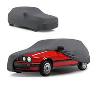 WALSER Premium Housse de Voiture d’intérieur - Protection complète, Tissu élastique et Respirant, Anti-poussière, Doublure Douce, Ajustement serré, Indoor Stretch Plus, Taille 1 Voiture Anthracite