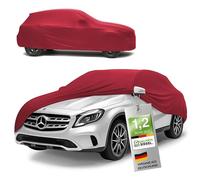 WALSER Premium Housse de Voiture d’intérieur - Protection complète, Tissu élastique et Respirant, Anti-poussière, Doublure Douce, Ajustement serré, Indoor Stretch Plus, Taille 8 SUV ou Van Rouge