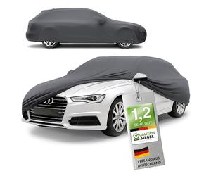 WALSER Premium Housse de Voiture d’intérieur - Protection complète, Tissu élastique et Respirant, Anti-poussière, Doublure Douce, Ajustement serré, Indoor Stretch Plus, Taille 6 Break Anthracite