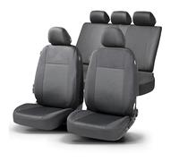 Walser Premium Housses de siège Ardwell avec système de Fermeture éclair, Zipp-IT Housses de Protection pour sièges Avant & arrière Noir/Gris 11869