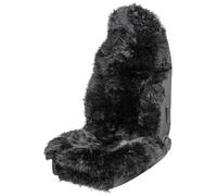 Walser Premium Peau de Mouton pour siège Marla, 100% Peau de Mouton pour siège de Voiture avec 5cm de Hauteur de Laine, protège-siège en Peau de Mouton, Housse de Protection en Fourrure Noir