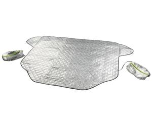 WALSER Premium Protection de Pare-Brise avec Couverture de rétroviseur latéral, Couverture de Pare-Brise 157x126 cm