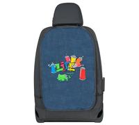 Walser Protection de Dossier de Voiture, Protection de siège arrière Enfants Graffiti, Protection de marchepied Anti-salissures, Dos 62x40cm Bleu