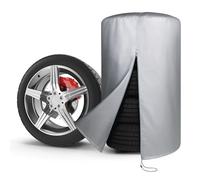 Walser Sac pour pneus de Voiture, Rangement pour 4 pneus, Argent 17-18 Pouces