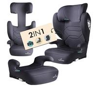 WALSER Siege auto enfant Premium Numa, rehausseur enfant 2in1 ISOFIX dossier amovible + appui-tete evolutif 3-8 ans 100-150 cm norme recente ECE R 129, rehausseur voiture anthracite
