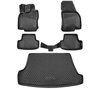 WALSER Tapis de coffre et tapis de sol en caoutchouc pour VW T-ROC (A11, D11) 07/2017-aujourd'hui, plancher de chargement supérieur, tapis de sol antidérapant en caoutchouc pour voiture