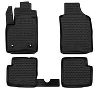 WALSER Tapis de sol sur mesure XTR en caoutchouc compatible avec Fiat 500 2007 - Facelift 2016, Fiat 500C Cabriolet 2009 - Facelift 2016