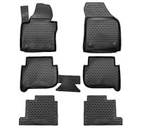 Walser Tapis de Sol sur Mesure XTR en Caoutchouc Compatible avec VW Touran I, II, 7 Places, 2003-2015, Tapis Voiture en Caoutchouc, Tapis de Pied