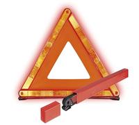 WALSER Triangle de panne, triangle de signalisation avec boîte de rangement, avertisseur d'urgence certifié ECE R27 signalisation des zones dangereuses rouge