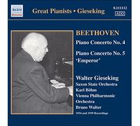 Walter Gieseking – Beethoven : Concertos pour piano n° 4 et 5 – NAXOS