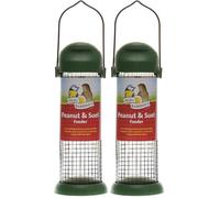 Walter Harrison's Wild Bird Mangeoire à cacahuètes à Suspendre Vert Taille S 22 cm (Lot de 2)