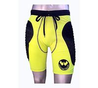 WALTER Short de gardien, modèle impact, avec protections latérales, couleur noir (jaune fluo, XL)