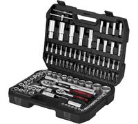 Walter Stahl Coffret de Douille-108 Pièces Coffret de Embouts-Comprend des étuis à Douilles de 1/4" et 1/2", 72 Dents un Cliquet, une clé à Douille et un étui à Outils