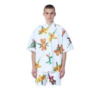 Walter Van Beirendonck - Chemise à Manches Courtes avec Logo Ours - Homme - Chemises - Multicolore - Taille: S