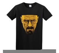 Walter White Breaking Bad Poster Unisex 100% Cotton Short-Sleeve T-Shirts Black XXXL