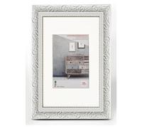 Walther Design Cadre photo Barock en bois 20 x 30 cm (passe-partout fenêtre 13 x 18 cm) Blanc