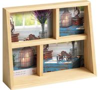Walther Cadre de galerie Rustic 4 photos 10x10 cm 10x15 cm nature 26x7x21 cm