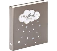 Album photo WALTHER DESIGN traditionnel Naissance MAGICAL - 50 pages blanches + feuillets cristal - 200 photos - Couverture Taupe 28x30,5cm + fenêtre