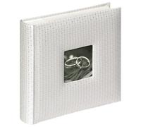 Walther Design Album photo blanc 200 photos 10 x 15 cm mémo insert livre couverture textile avec couverture découpée, mariage glamour ME-160