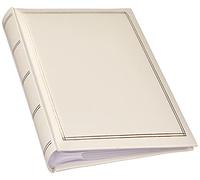 Walther Design Album Photo Blanc 200 Photos 13 x 18 cm Memo Book Simili Cuir avec gaufrage, Monza ME-139-W