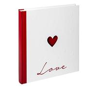walther design Album Photo Blanc 28 x 30,5 cm avec découpe et gaufrage de la Couverture, Album de Mariage Love UH-159