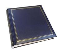 Walther Design Album Photo Bleu 200 Photos 13 x 18 cm Memo Slip-in Book Simili Cuir avec gaufrage, Monza ME-139-L