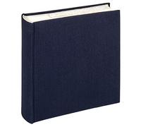 Walther Design Album photo bleu foncé 200 photos 10 x 15 cm Memo Slip-in Album Lin, Tissu ME-510-U