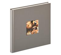 walther design album photo gris 26 x 25 cm avec découpe de couverture, Fun FA-205-X