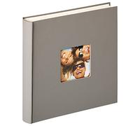 walther design album photo gris 30 x 30 cm avec découpe de couverture, Fun FA-208-X