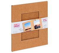 Walther Design Album photo marron 16,5 x 20 cm avec découpe de couverture, PIMP AND CREATE FA-090-P